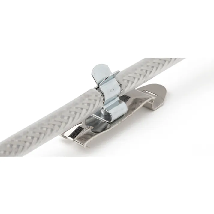 【CAINZ-DASH】HEBOTEC社 EMC対策 シールドクランプ シールド径7-18mm DINレール35mm クリップ付 10個入り 1030-012【別送品】