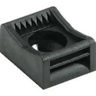 【CAINZ-DASH】HEBOTEC社 フックアンドループバンド10mm幅 ベース固定具 ケーブル径4-20mm M4ねじ止め 10個入り 3011-002【別送品】