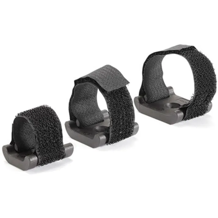 【CAINZ-DASH】HEBOTEC社 フックアンドループバンド10mm幅 ベース固定具 ケーブル径4-20mm M4ねじ止め 10個入り 3011-002【別送品】