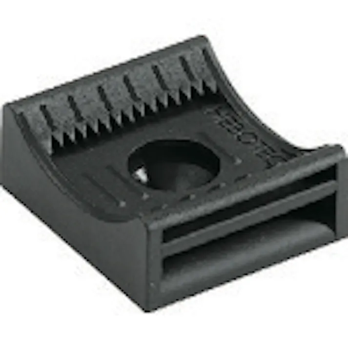 【CAINZ-DASH】HEBOTEC社 フックアンドループバンド20mm幅 ベース固定具 ケーブル径8-35mm M4・M5ねじ止め 10個入り 3011-004【別送品】