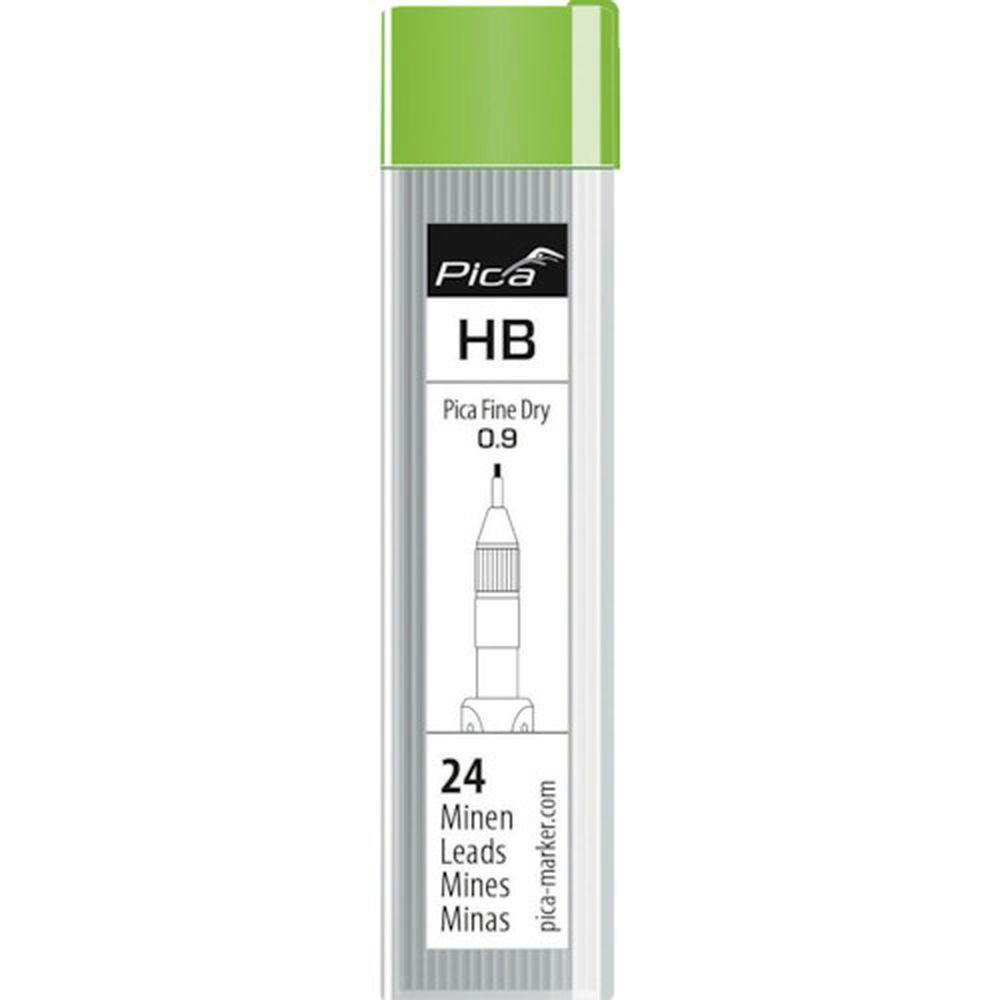 ピカマーカー 建築用シャープペンシル Fin Dry 0.9mm 黒 HB 7030 24本入り 替芯 チョーク・基準出し ピカマーカー 建築用シャープペンシル Fin Dry 0.9mm 黒 HB 7030 24本入り 替芯 チョーク・基準出し