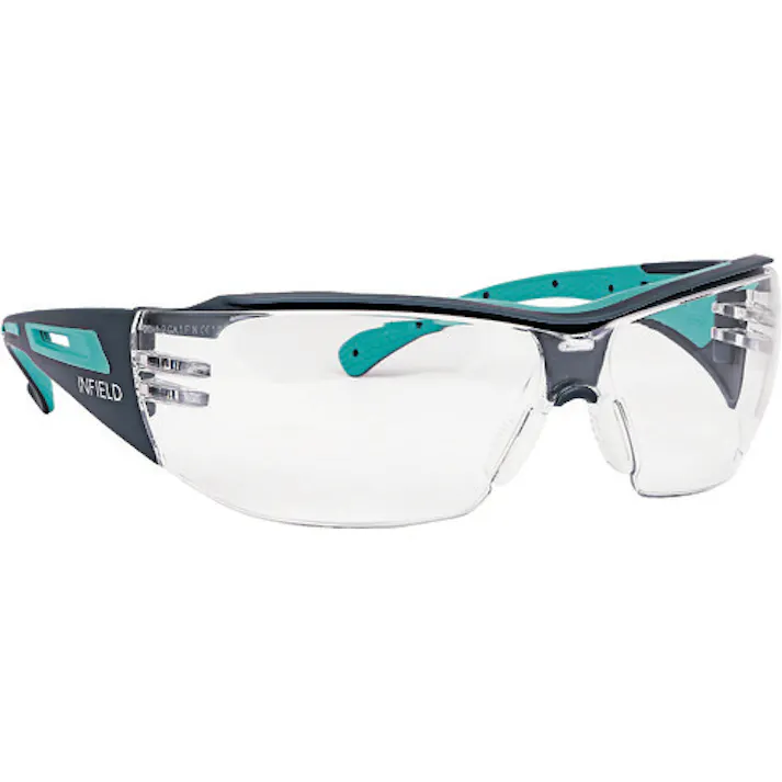 【CAINZ-DASH】INFIELD SAFETY社 セーフティグラス VICTOR ダークグレー/ターコイズブルー 9753 155【別送品】