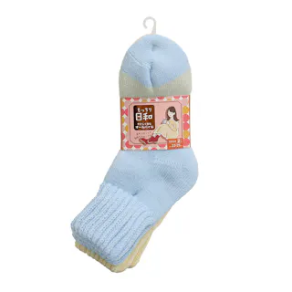 もっちり日和 ミドル丈 切替柄 アソート 23cm-25.0cm 2足組