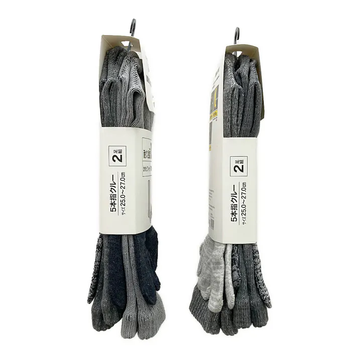 インパクトロック 5本指 クルー丈 アソート 2足組 25-27cm