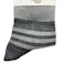 インパクトロック 超抗菌防臭3D 先丸 クルー丈 ブラックグレー 3足組 25-27cm