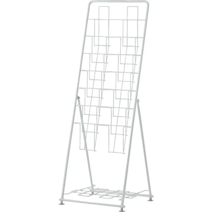 【CAINZ-DASH】アール・エフ・ヤマカワ パンフレットスタンド7段ダブル RFPFS-DBWH【別送品】