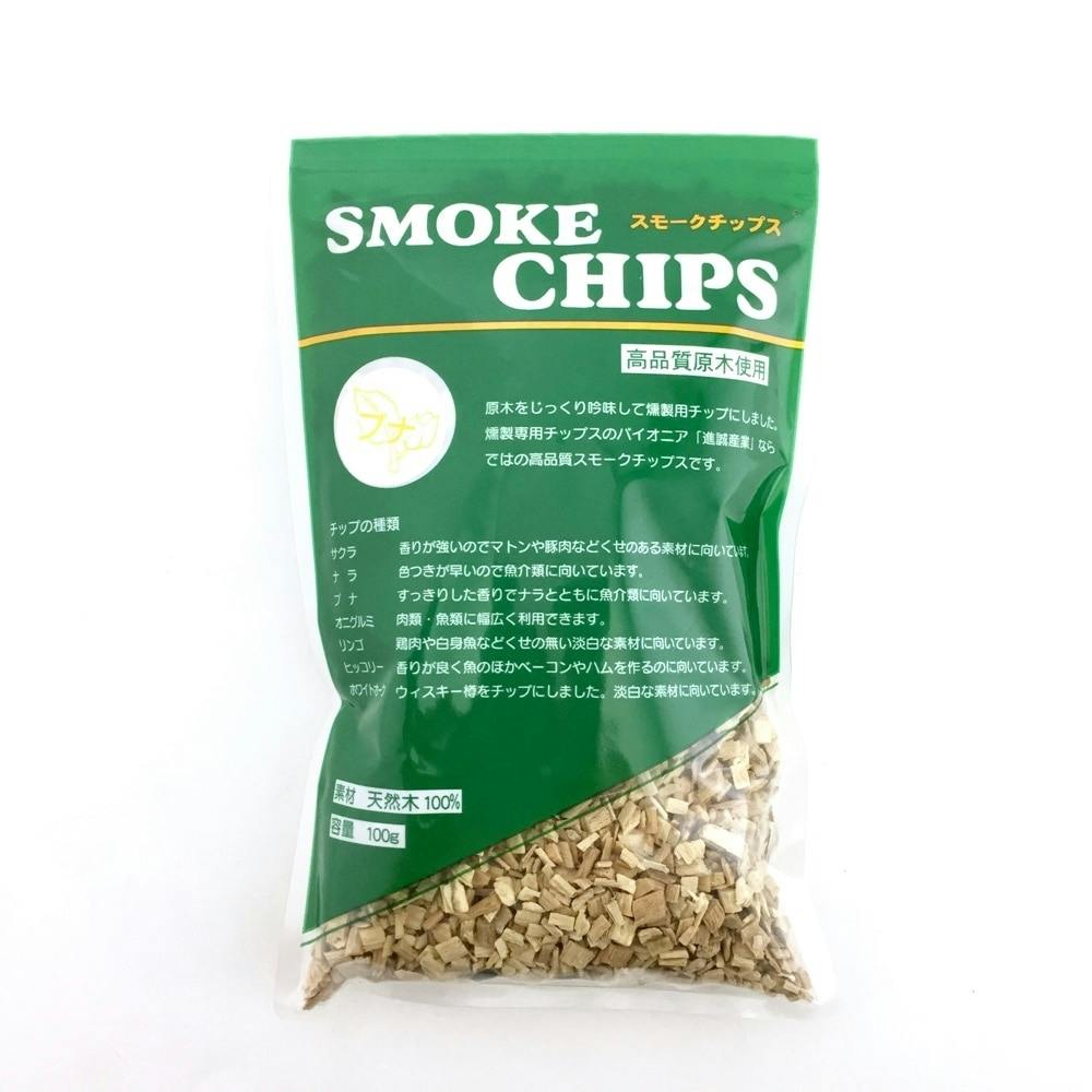 最も  スモークチップ・ブナ キャンプ・バーべ | 100g(販売終了) スモーカー