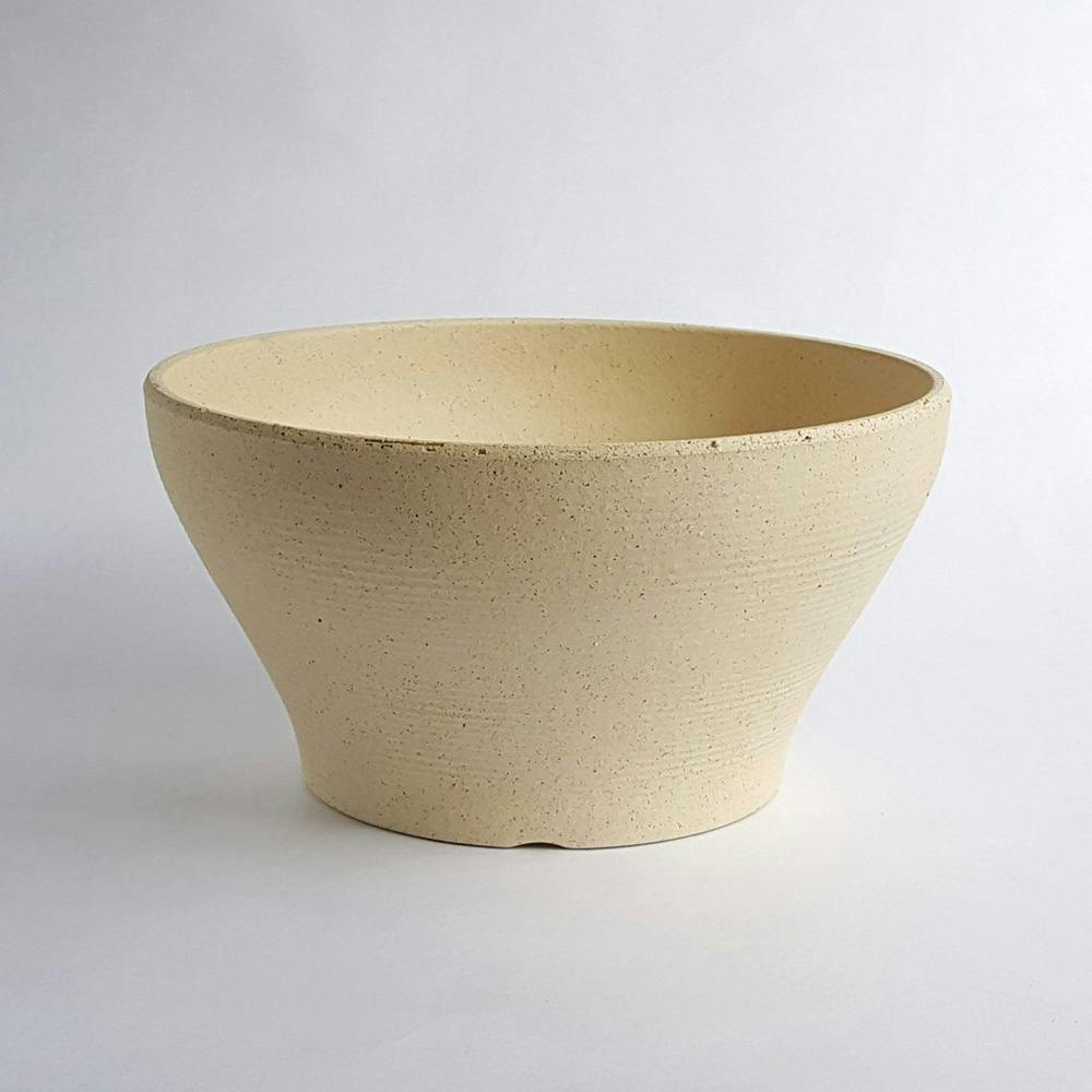 陶器鉢 スクラッチスムース 白みかげ 27cm | 園芸用品