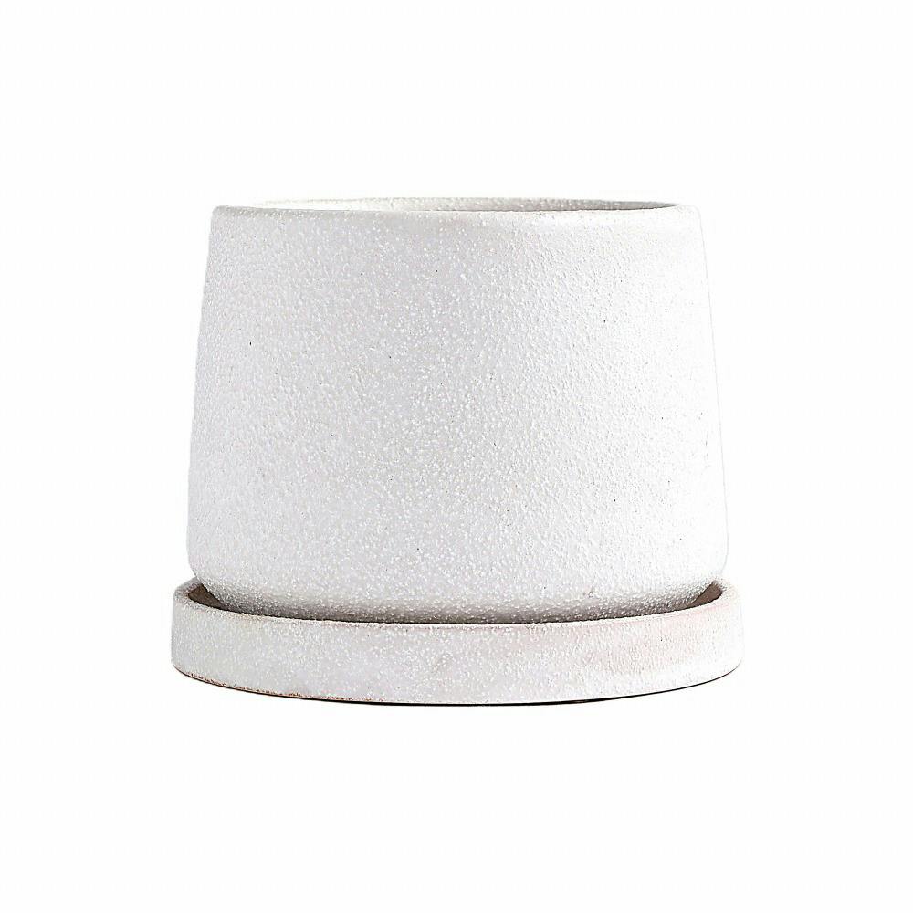 皿付鉢 フラン ホワイト | 鉢・プランター・花台・温室 通販