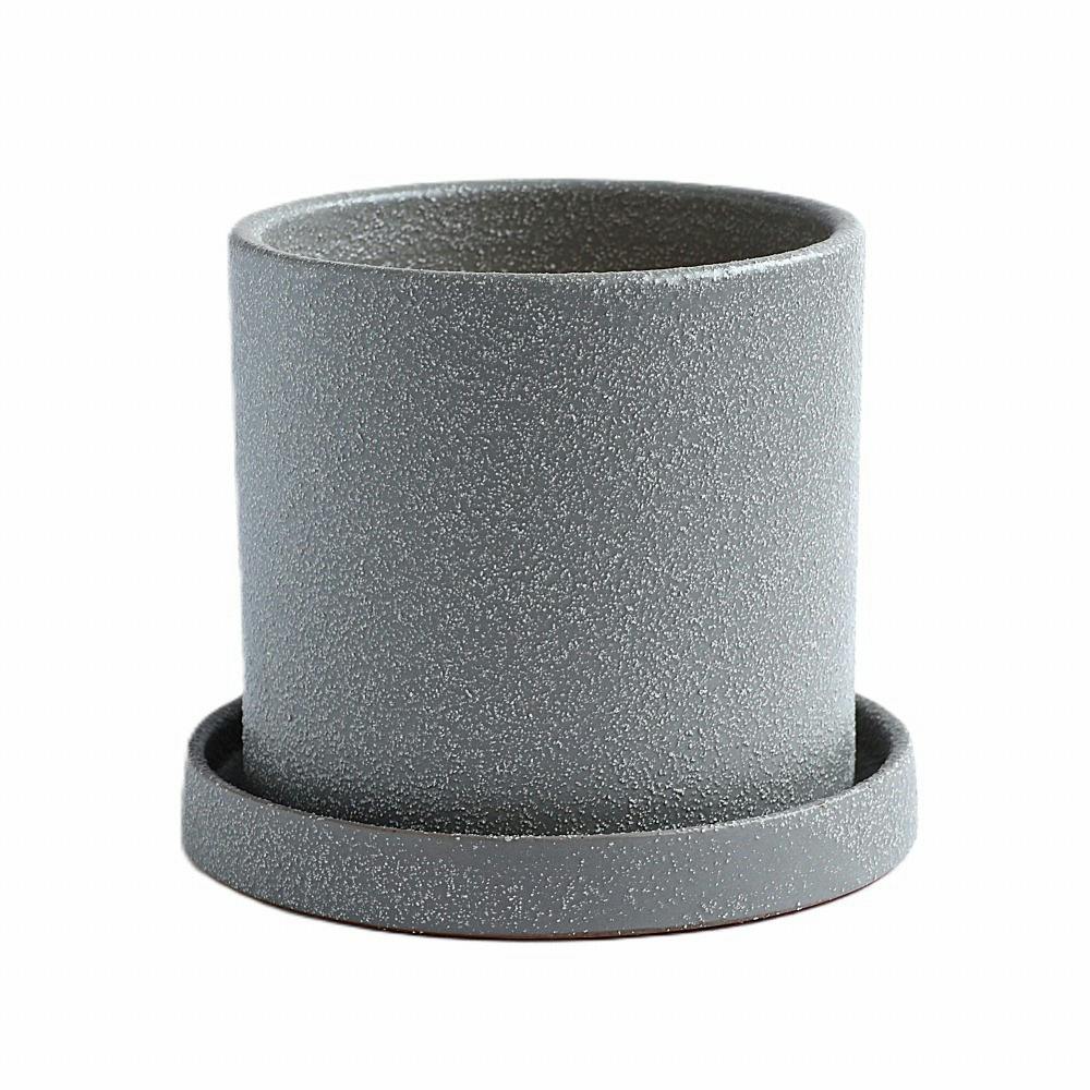 皿付鉢 コルムナ グレー | 鉢・プランター・花台・温室 通販