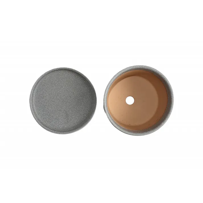 皿付鉢 コルムナ グレー