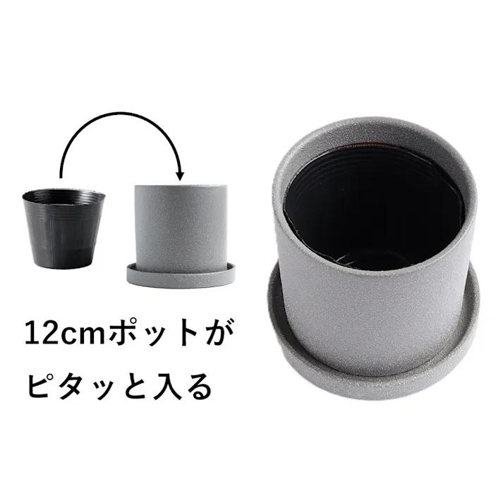 皿付鉢 コルムナ グレー