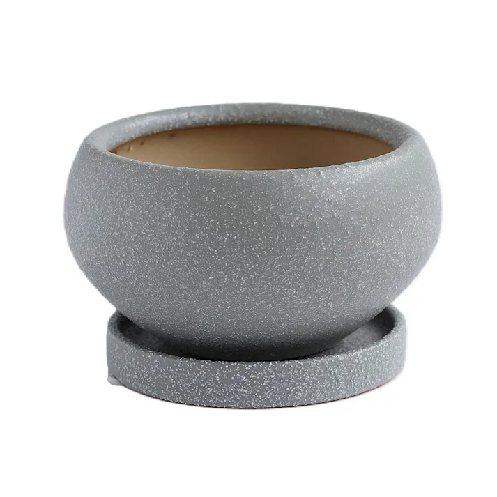 皿付鉢 アネーロ グレー