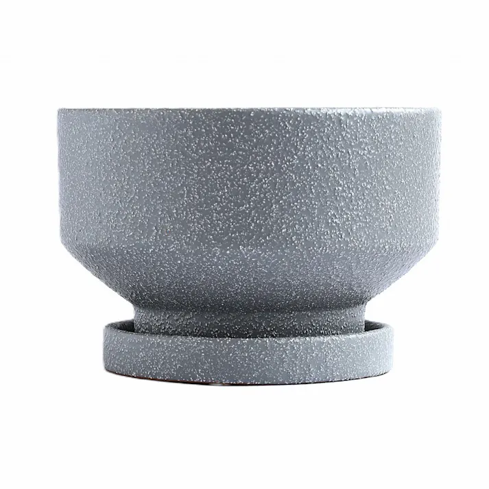 皿付鉢 プラサ グレー