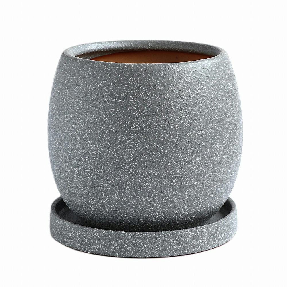 皿付鉢 ファス グレー