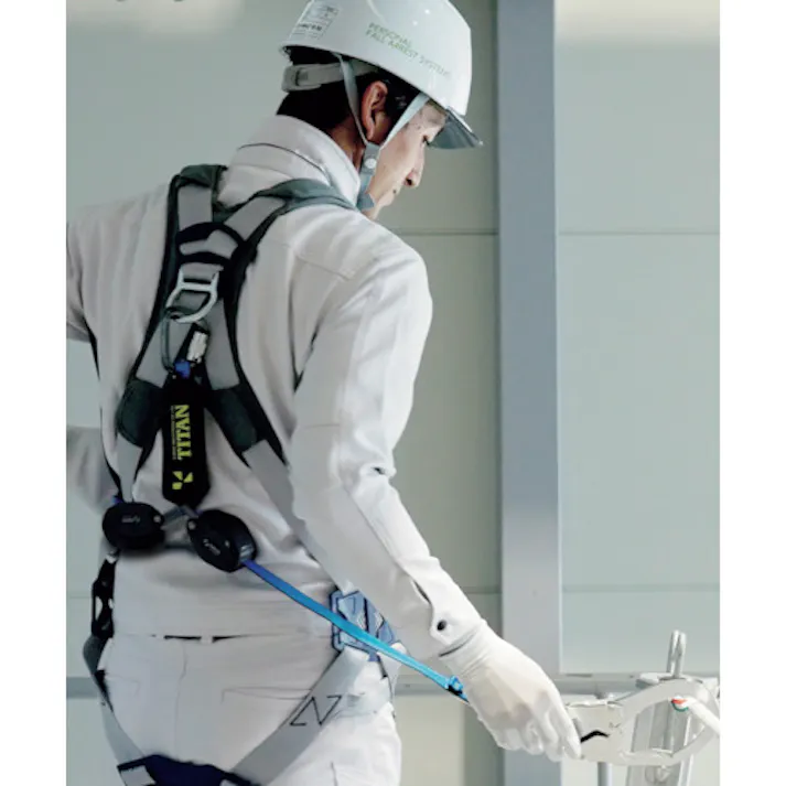 【CAINZ-DASH】サンコー REELOCKmini 小型軽量ロック機構付き巻取式ダブルランヤード HL-HW-130【別送品】