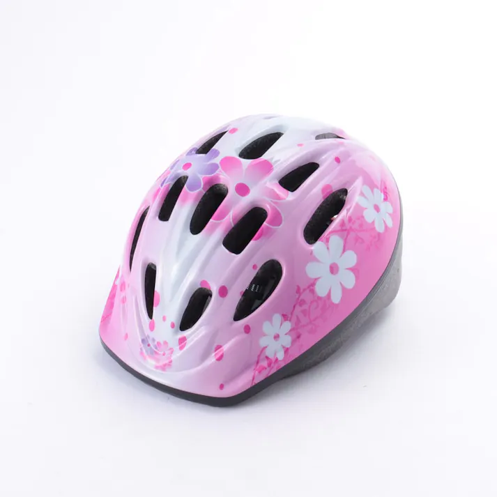 PALMY キッズヘルメット フラワー×ピンク YD-2681