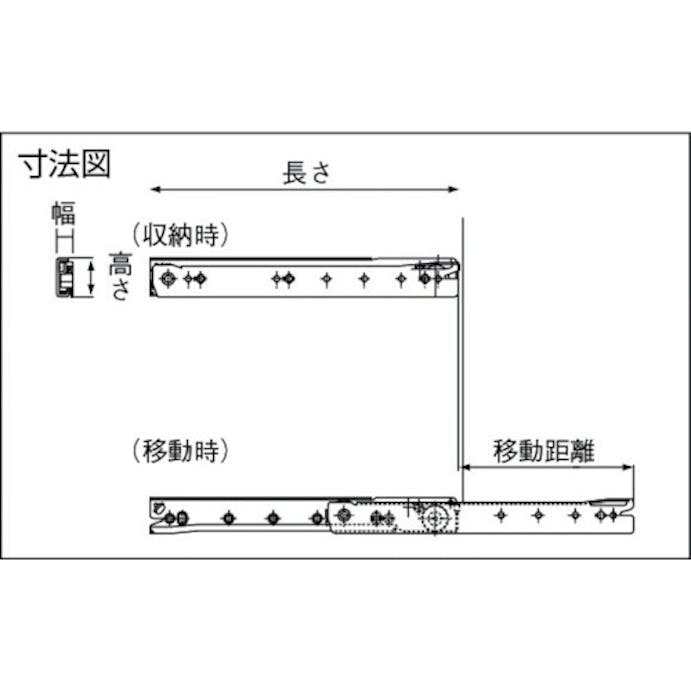 【CAINZ-DASH】スガツネ工業 （１９０１１０１７２）ＲＫＡ５－４００（ＳＵＳ４３０）ステンレス鋼製スライドレール RKA5-400SUS【別送品】