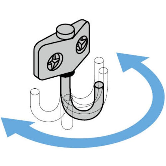 【CAINZ-DASH】スガツネ工業 （１１００２００８４）ＪＦ－Ｔ７０ステンレス鋼製フリクション式ジャンボ回転フック JF-T70【別送品】