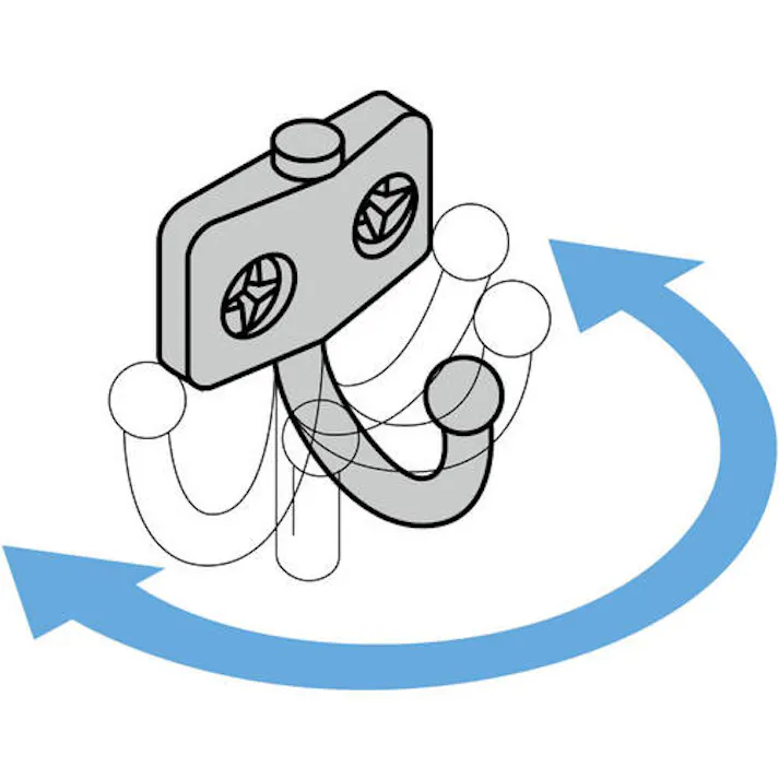 【CAINZ-DASH】スガツネ工業 (110020254)TK-45 ステンレス鋼製玉付回転フック 抵抗機能なし TK-45【別送品】