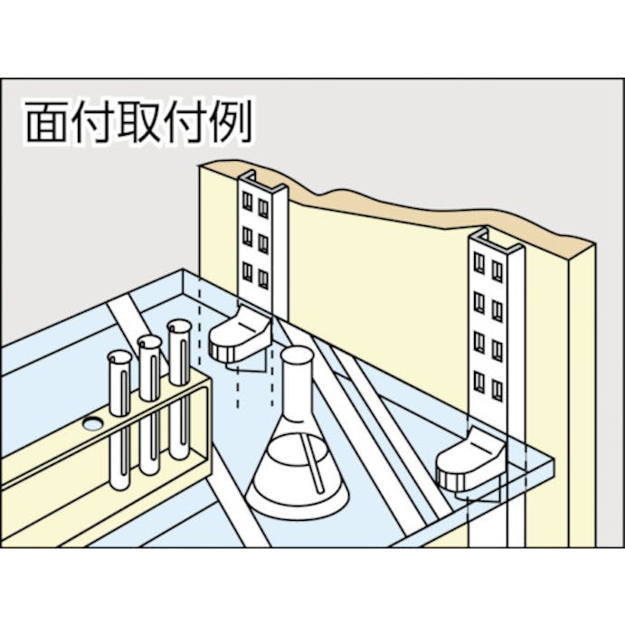 【CAINZ-DASH】スガツネ工業 （１２００３０８４６）ＳＭ－２６００ステンレス鋼製棚柱 SM-2600【別送品】