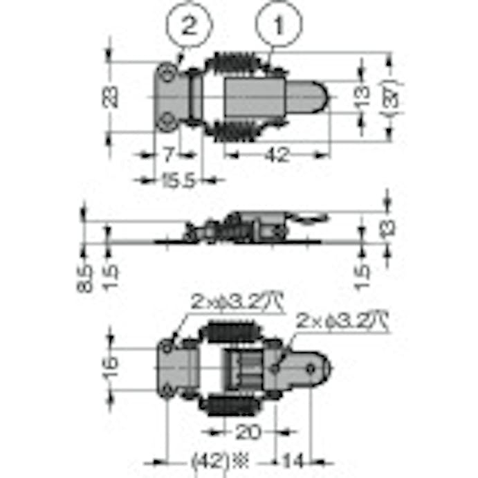 【CAINZ-DASH】スガツネ工業 （１２００４３９８０）ＳＣＣ－４０オールステンレス鋼製キャッチクリップ SCC-40【別送品】