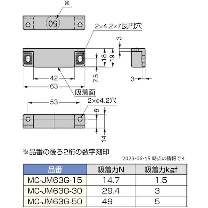 【CAINZ-DASH】スガツネ工業 (140050153)MC-JM63G-15クリーンマグネットキャッチ MC-JM63G-15【別送品】