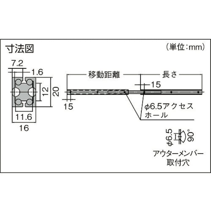 【CAINZ-DASH】スガツネ工業 （１９０１１９５３８）ＡＲ３－１００アルミ合金製スライドレール AR3-100【別送品】