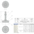 【CAINZ-DASH】スガツネ工業 （２００１４０６２０）ＡＤＷＨＳ４０－８－６０ステンレス鋼製アジャスター ADWHS40-8-60【別送品】