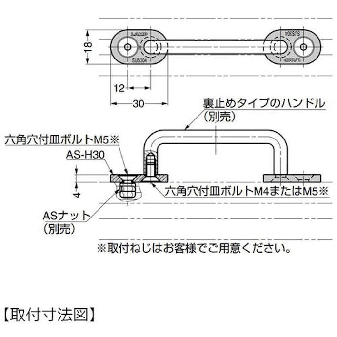 【CAINZ-DASH】スガツネ工業 （１０００８００２６）ＡＳ－Ｈ３０ハンドル用ブラケット AS-H30【別送品】