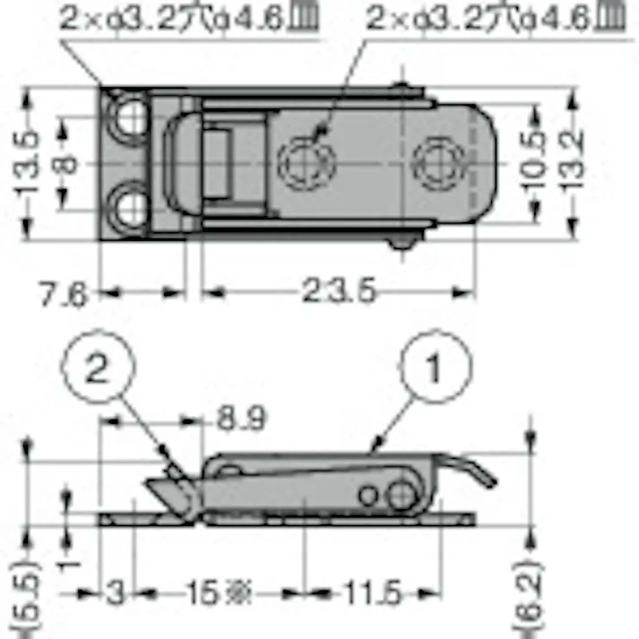 【CAINZ-DASH】スガツネ工業 (120021949)SCC-25オールステンレス鋼製キャッチクリップ SCC-25【別送品】