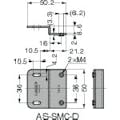 【CAINZ-DASH】スガツネ工業 （１４００１０５４５）ＡＳ－ＳＭＣ－Ｄステンレス鋼製ブラケット AS-SMC-D【別送品】