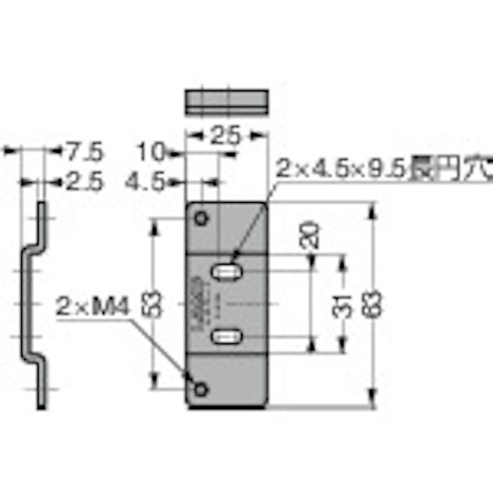 【CAINZ-DASH】スガツネ工業 （１４００５０１３５）ＡＳ－ＪＭ－６３Ｇステンレス鋼製ブラケット AS-JM-63G【別送品】