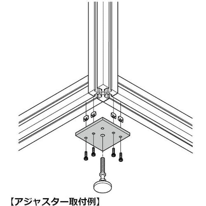 【CAINZ-DASH】スガツネ工業 （２００１４０４５７）ＡＳ－ＡＪ－Ｍ１６脚端ベース AS-AJ-M16【別送品】