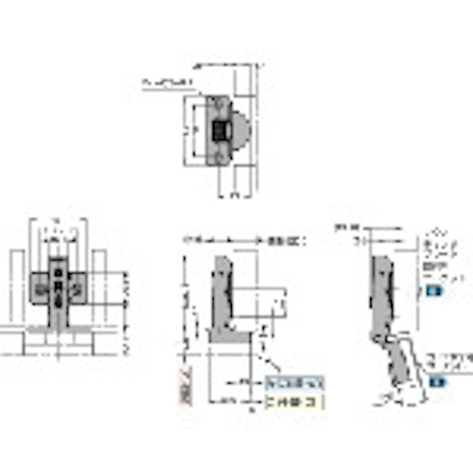 【CAINZ-DASH】スガツネ工業 （１６００２６８３６）３６０－２６－１９Ｔラプコン搭載　オリンピア　スライドヒンジ 360-26-19T【別送品】