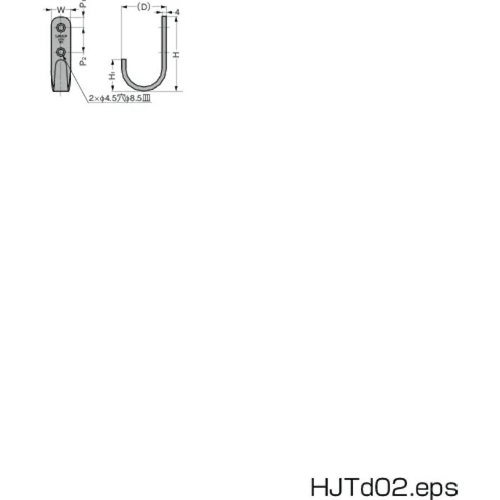 【CAINZ-DASH】スガツネ工業 (110028966)HJT-55SBLステンレス鋼製フック HJT-55SBL【別送品】