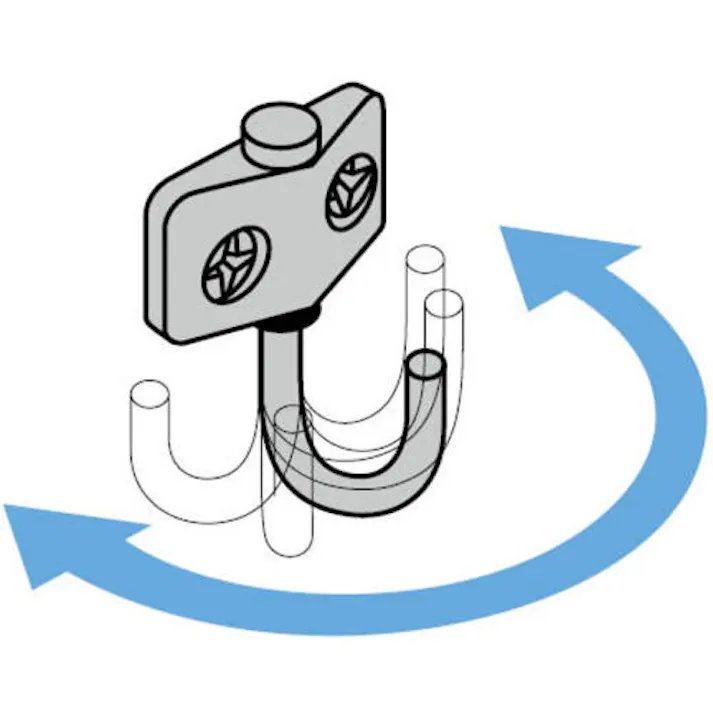 【CAINZ-DASH】スガツネ工業 (110032414)JF-T100ステンレス鋼製フリクション式ジャンボ回転フック JF-T100【別送品】
