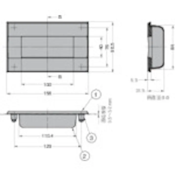 【CAINZ-DASH】スガツネ工業 (100037026)HH-UD156SH/埋込両引取手 HH-UD156SH【別送品】