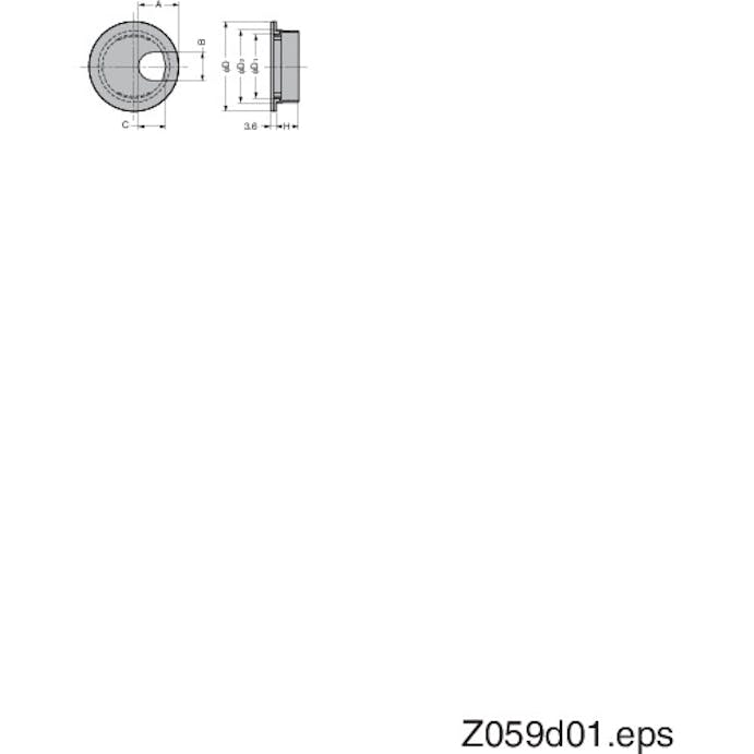【CAINZ-DASH】スガツネ工業 （２１００４０９３８）ＬＳ４３Ｓ－ＷＴ配線孔キャップ LS43S-WT【別送品】