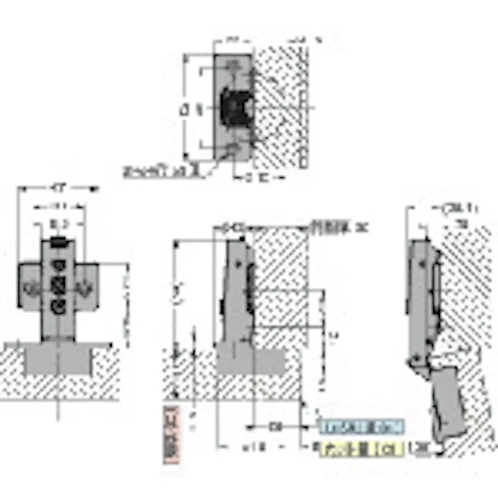 【CAINZ-DASH】スガツネ工業 (160029078)H360-C26-26Tラプコン搭載 オリンピア スライドヒンジ 厚扉用 H360-C26-26T【別送品】