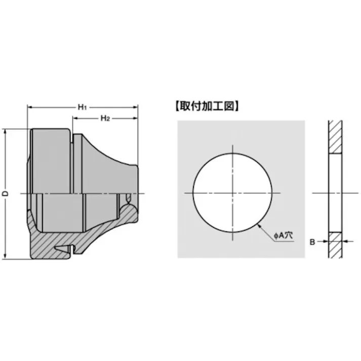 【CAINZ-DASH】スガツネ工業 (210038251)T-1458332-P50 防水・防塵グロメット 耐候タイプ T-1458332-P50【別送品】