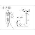 【CAINZ-DASH】スガツネ工業 （１１００２６００４）ＥＬ－２５ステンレス鋼製フック EL-25【別送品】