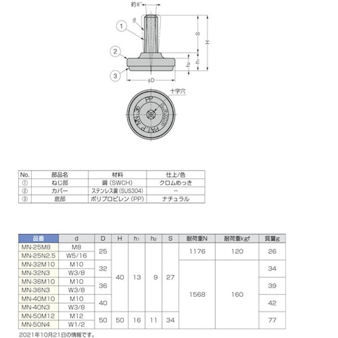 【CAINZ-DASH】スガツネ工業 （２００１４０４０３）ＭＮ－３２Ｍ１０アジャスター MN-32M10【別送品】