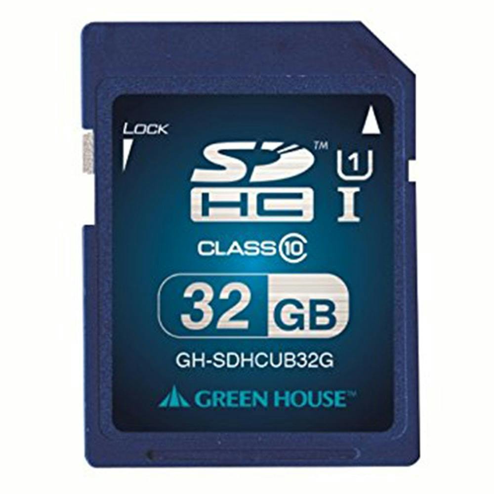 【カインズ】グリーンハウス SDHCカード 32GB CLASS10 UHS-1 32GB