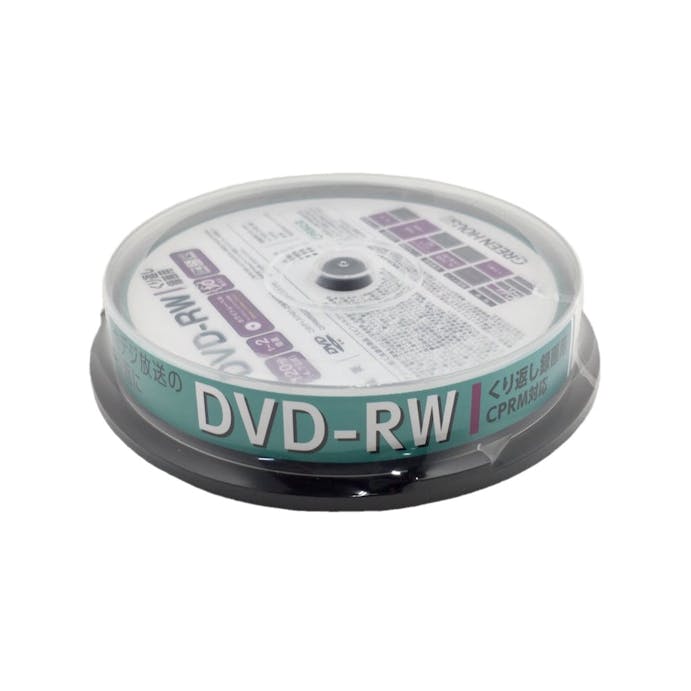グリーンハウス くり返し録画用 DVD-RW 10枚 DVDRWCC10