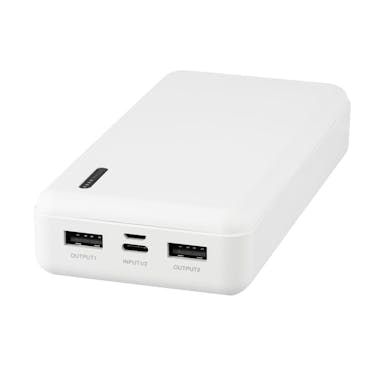 グリーンハウス モバイルバッテリー 20000mA ホワイト GH-BTR200-WH(販売終了)