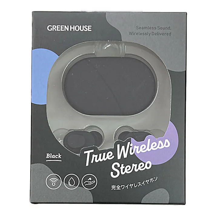 完全ワイヤレスイヤホン SBC ブラック GH-TWSY-BK