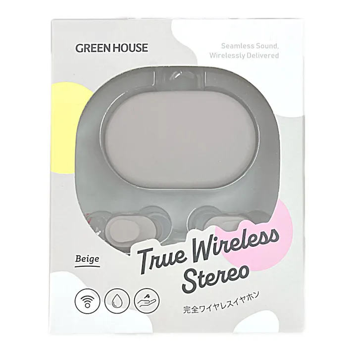 完全ワイヤレスイヤホン SBC ベージュ GH-TWSY-BE