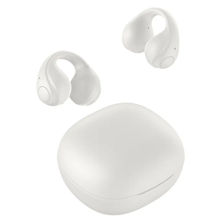 オープンイヤー ワイヤレスイヤホン イヤーカフスタイプ ホワイト GH-OWSB-WH