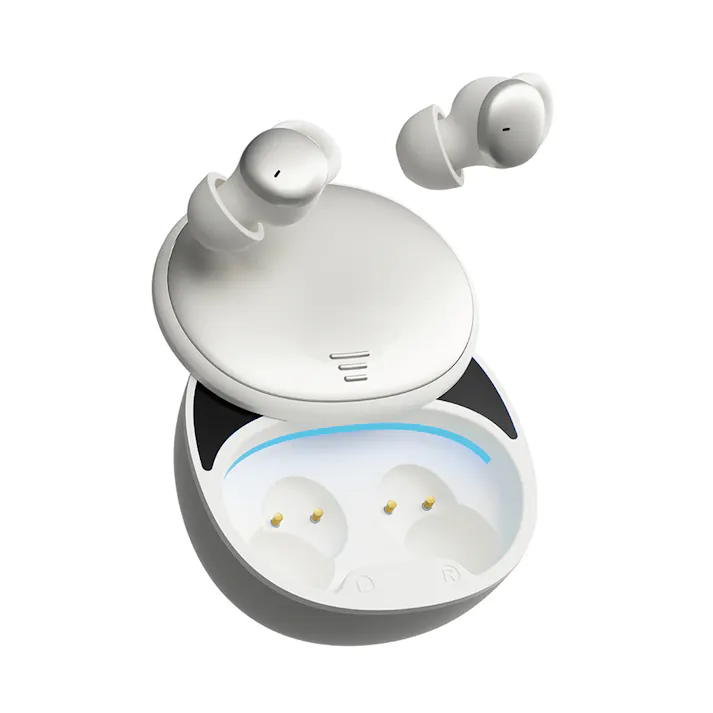 完全ワイヤレスイヤホン 寝ながらタイプ ホワイト GHTWEAWH